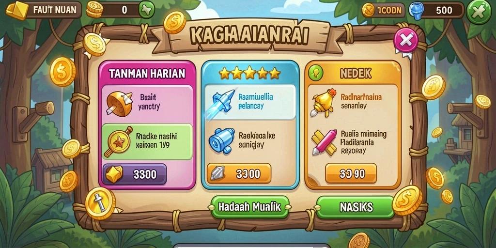 Screenshot memperlihatkan beragam tema slot yang tersedia.